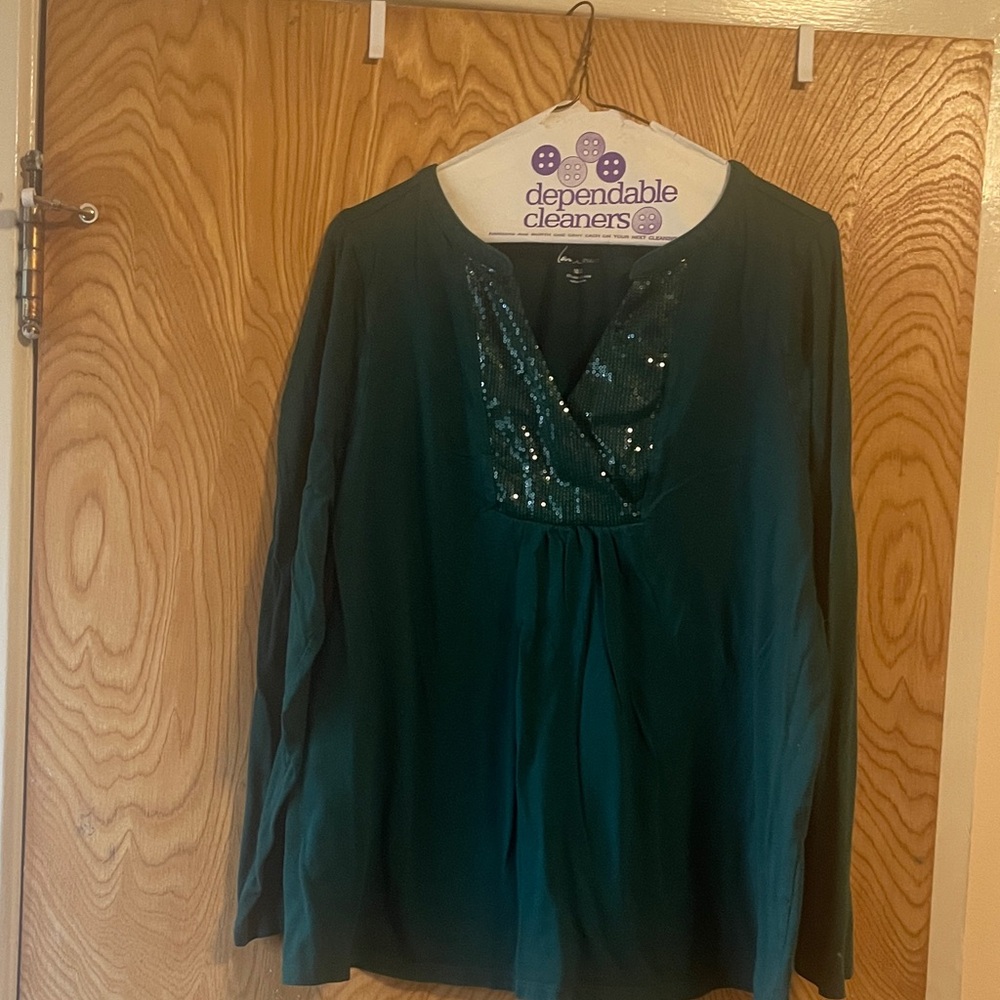 Elegant Forest Green Plus Sized Women's Top